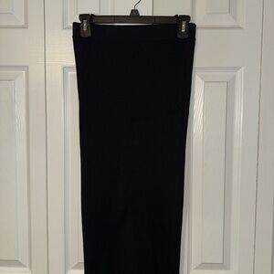 Zara Black Maxi Ribbed Skirt